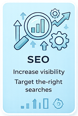 Marketing strategy infographic card Optimize